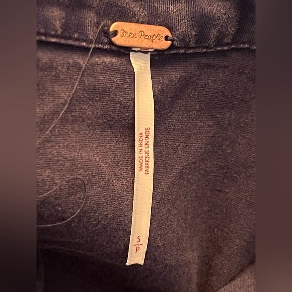 Free People Marvelous Mia Solid Mini Dress Buttondown Babydoll Long Sleeve Small - Picture 7 of 10